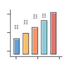 Fototapeta premium bar graph icon, bar graph vector illustration-simple illustration of bar graph, perfect for bar graph logos and icons