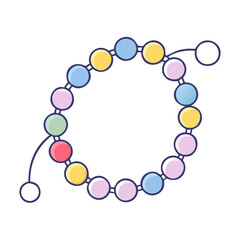 beads icon, beads vector illustration-simple illustration of beads, perfect for beads logos and icons