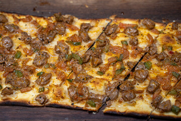 Turkish meat pide served fresh and savory