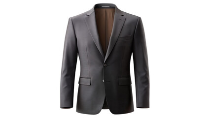 Classic Black Suit Jacket isolated on white background as transparent. PNG.AI GENERATED