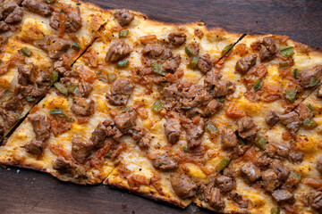Turkish meat pide served fresh and savory