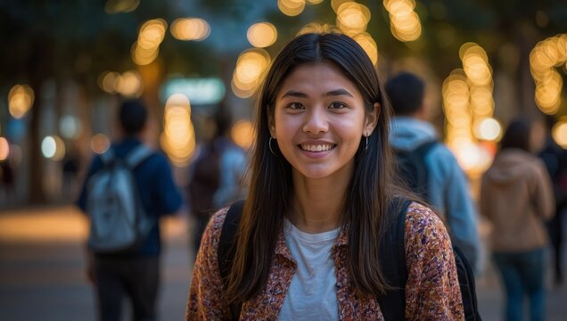 Student gathering information on work-study programs abroad, visualizing international career goals