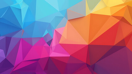 Vibrant Abstract Geometric Background with a Gradient of Colors