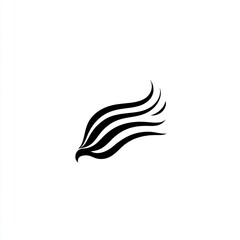 Abstract stylized bird wing graphic design