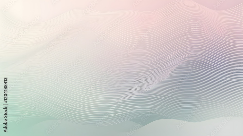 Aufkleber creating serene abstract waves digital art soft pastel colors calm environment artistic viewpoint