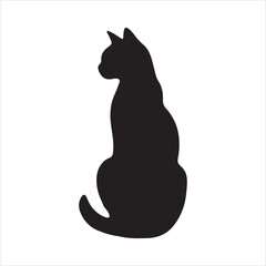 Cat Silhouette T-Shirt Design