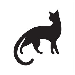 Elegant Black Cat Silhouette