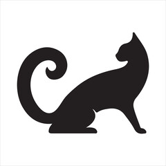 Minimalist Cat Silhouette Art