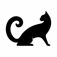 Minimalist Cat Silhouette Art 1