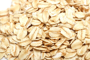 dried organic whole grain rolled oats background