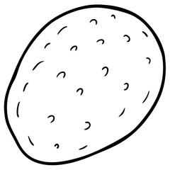 Elegant Potato Line Art Illustration