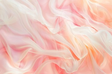 Fototapeta premium Blurred pink silk fabric. Vibrant color that reflects light in shimmering ripples of delightful sophistication with this hot pink silk. Neural network ai generated