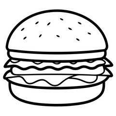 Minimalist Burger Line Art Designs
