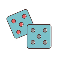 dice icon, dice vector illustration-simple illustration of dice, perfect for dice logos and icons