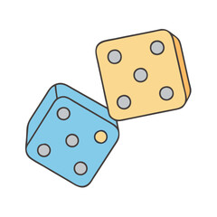 dice icon, dice vector illustration-simple illustration of dice, perfect for dice logos and icons