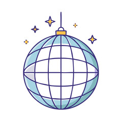 disco ball icon, disco ball vector illustration-simple illustration of disco ball, perfect for disco ball logos and icons