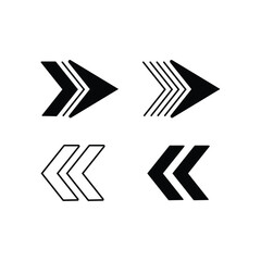 Arrow icon design.  Arrow vector icon illustration. Black arrow icon isolated on a white background.