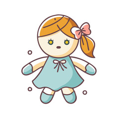 doll icon, doll vector illustration-simple illustration of doll, perfect for doll logos and icons
