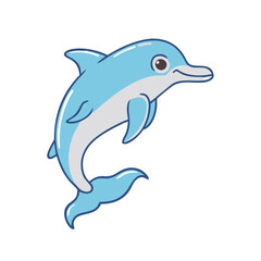 dolphin icon, dolphin vector illustration-simple illustration of dolphin, perfect for dolphin logos and icons