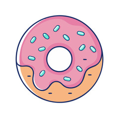 donut icon, donut vector illustration-simple illustration of donut, perfect for donut logos and icons