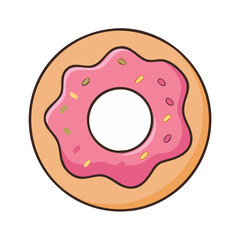 donut icon, donut vector illustration-simple illustration of donut, perfect for donut logos and icons