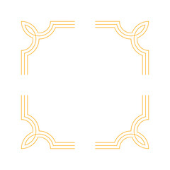 square gold art deco frame