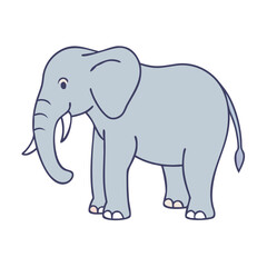 Fototapeta premium elephant icon, elephant vector illustration-simple illustration of elephant, perfect for elephant logos and icons