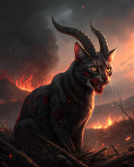 THE CAT OF HELL || PHONE WALLPAPER