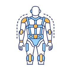 exoskeleton suit icon, exoskeleton suit vector illustration-simple illustration of exoskeleton suit, perfect for exoskeleton suit logos and icons