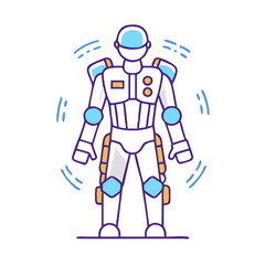 exoskeleton suit icon, exoskeleton suit vector illustration-simple illustration of exoskeleton suit, perfect for exoskeleton suit logos and icons