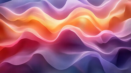 Fototapeta premium Abstract waves of vibrant colors flowing seamlessly, creating a serene and dynamic background