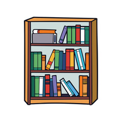 A  book self vector art illustration