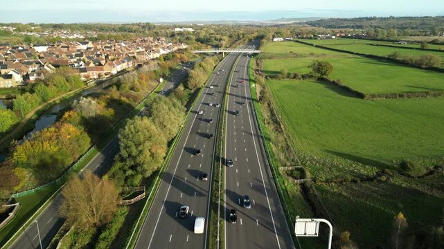 Video of M4 motorway near Swindon UK