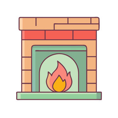 fireplace icon, fireplace vector illustration-simple illustration of fireplace, perfect for fireplace logos and icons