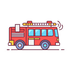 fire truck icon, fire truck vector illustration-simple illustration of fire truck, perfect for fire truck logos and icons