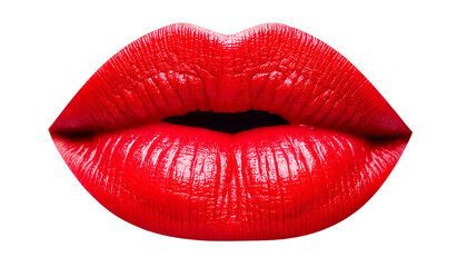 Fototapeta premium Red lips isolated