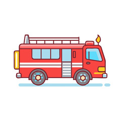 fire truck icon, fire truck vector illustration-simple illustration of fire truck, perfect for fire truck logos and icons