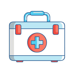 Obraz premium first aid kit icon, first aid kit vector illustration-simple illustration of first aid kit, perfect for first aid kit logos and icons