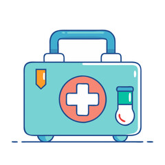 Obraz premium first aid kit icon, first aid kit vector illustration-simple illustration of first aid kit, perfect for first aid kit logos and icons