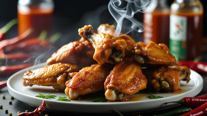 grilled chicken wings with beer