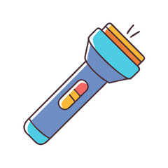 flashlight icon, flashlight vector illustration-simple illustration of flashlight, perfect for flashlight logos and icons