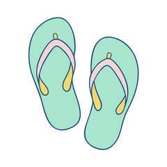 flip flops icon, flip flops vector illustration-simple illustration of flip flops, perfect for flip flops logos and icons