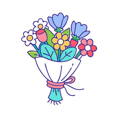 flower bouquet icon, flower bouquet vector illustration-simple illustration of flower bouquet, perfect for flower bouquet logos and icons