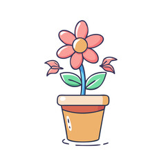 flower pot icon, flower pot vector illustration-simple illustration of flower pot, perfect for flower pot logos and icons