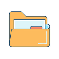 folder icon, folder vector illustration-simple illustration of folder, perfect for folder logos and icons