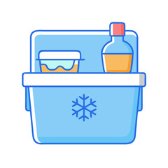 food cooler icon, food cooler vector illustration-simple illustration of food cooler, perfect for food cooler logos and icons