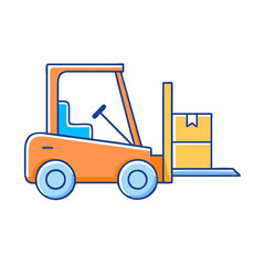forklift icon, forklift vector illustration-simple illustration of forklift, perfect for forklift logos and icons