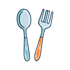 fork spoon icon, fork spoon vector illustration-simple illustration of fork spoon, perfect for fork spoon logos and icons
