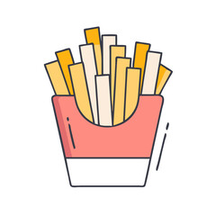 fries icon, fries vector illustration-simple illustration of fries, perfect for fries logos and icons