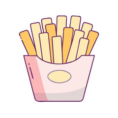 fries icon, fries vector illustration-simple illustration of fries, perfect for fries logos and icons